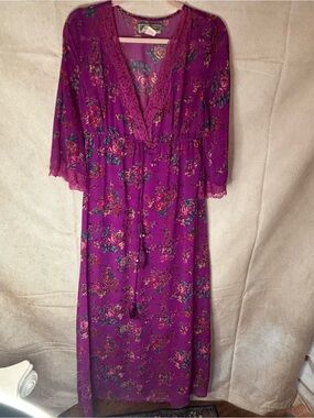 Flying Tomato Purple Floral Maxi Dress